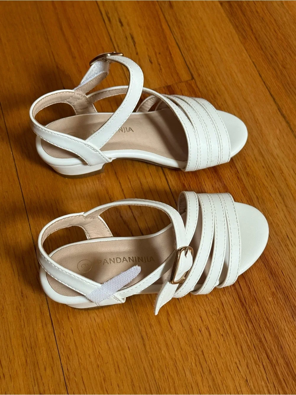 Pandaninjia toddler girl sandals low heel princess shoes